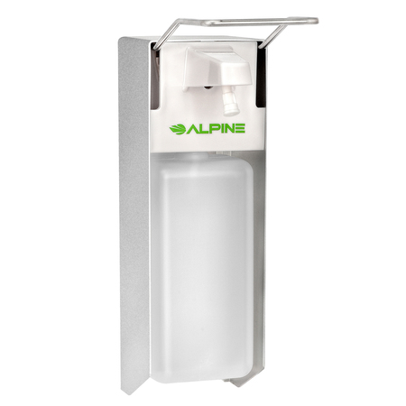 ALPINE INDUSTRIES Elbow Press Liquid/Gel Hand Sanitizer/Soap Dispenser, 1000mL, PK2 4322